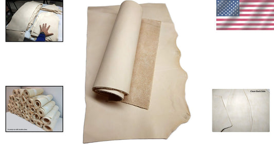 1 LB Veg Tan Leather - Large Pieces and Scraps for Elegant Handcrafted Projects