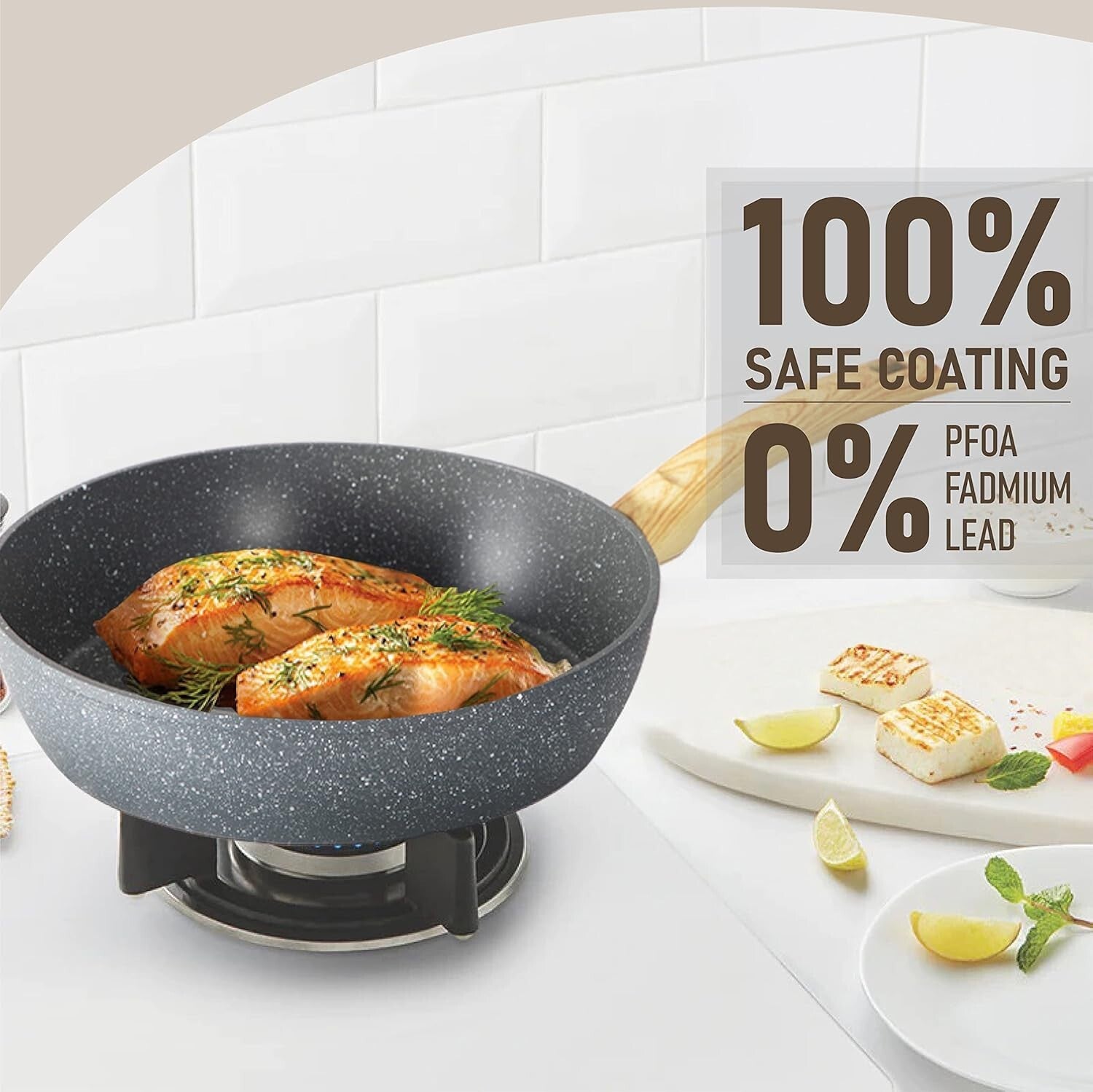 Durable 12-Piece Cookware Set with Granite Coating - Induction & Gas Compatible