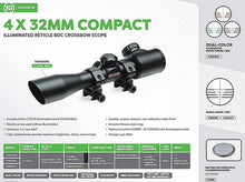 Load image into Gallery viewer, Durable and Compact 4x32 Crossbow Scope - Fog Proof &amp; Scratch Resistant