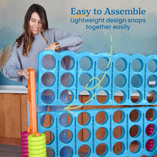 Load image into Gallery viewer, Jumbo 4-To-Score Giant Connect 4 Game - Vibrant Indoor/Outdoor Fun!