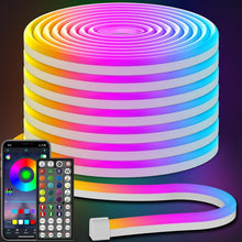 Load image into Gallery viewer, Versatile 50FT RGB LED Neon Rope Lights - Music Sync for Dynamic Atmospheres