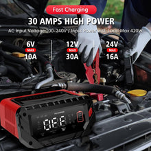 Load image into Gallery viewer, 3-Level Adjustable Current Battery Charger - 30 Amp Lithium and AGM Desulfator