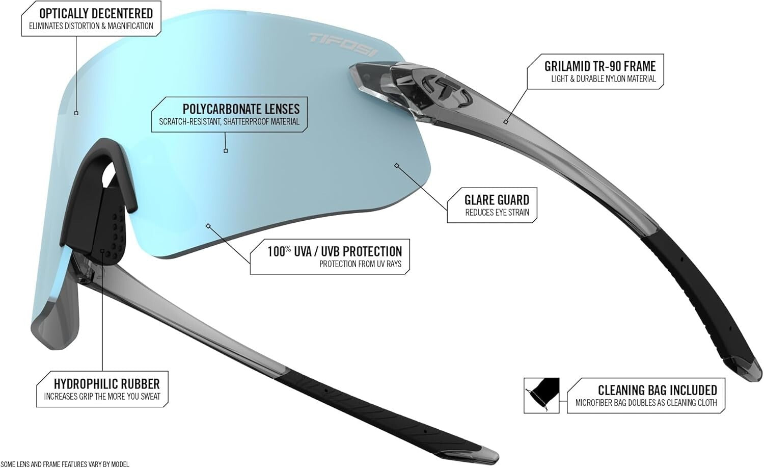 Ultra-Lightweight Vogel SL Sunglasses - Rimless UV Shield for Sports Enthusiasts