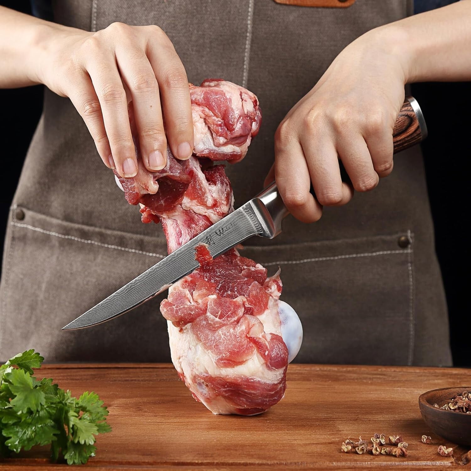 Forged 5.7-Inch Meat Cleaver Knife with Elegant Pakkawood Handle – Gift Boxed