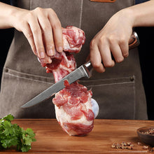 Load image into Gallery viewer, Forged 5.7-Inch Meat Cleaver Knife with Elegant Pakkawood Handle – Gift Boxed