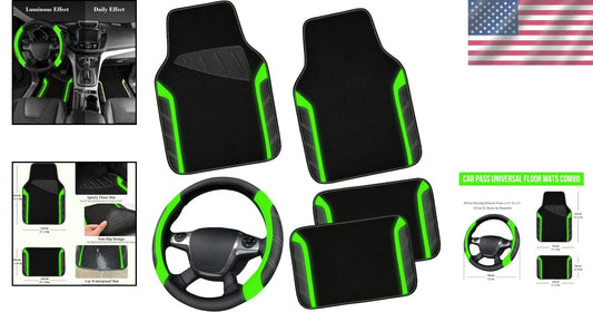Durable Anti-Slip Steering Wheel Cover with Waterproof Car Mats for Protection
