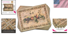 Load image into Gallery viewer, Rustic Tuscan-Plated Cork Placemats - Heat Resistant &amp; Easy to Clean Set of 4