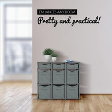 Load image into Gallery viewer, Functional Light Grey 9 Cube Organizer with Easy Assembly - Perfect for Any Room