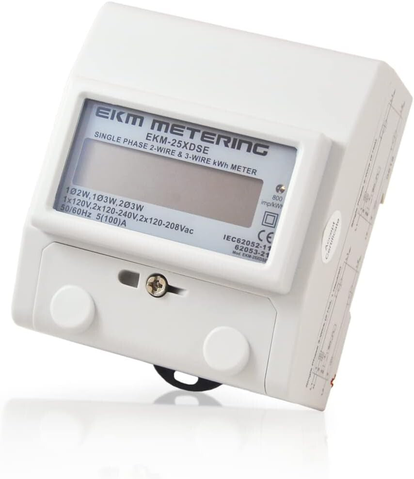 Compact 100A Single Phase Energy Meter - 120/240V with Remote Pulse Output