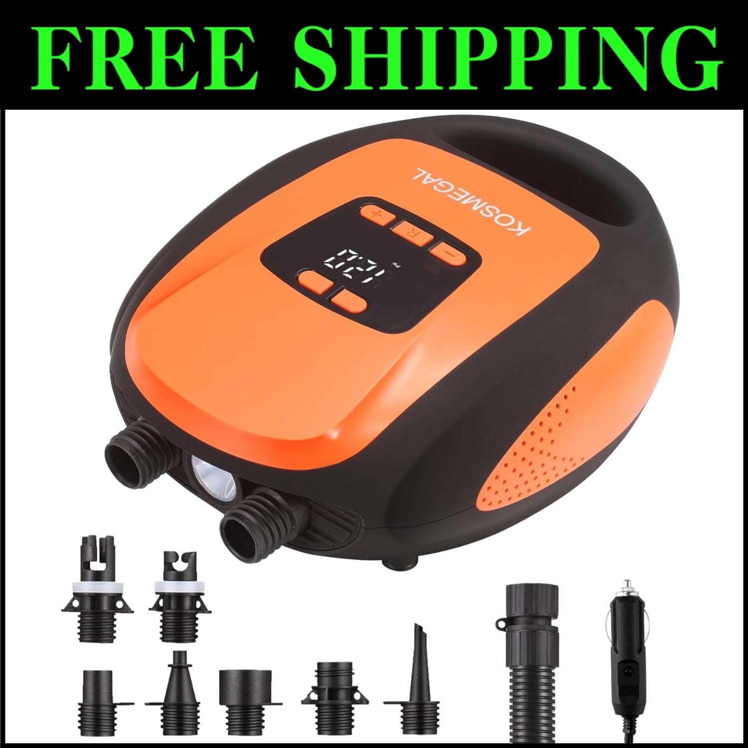 LED Display 20PSI SUP Inflator - Electric Pump for Kayaks, Paddleboards & More