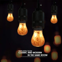 Load image into Gallery viewer, Unique Himalayan Salt Light Bulbs - Dimmable E26, 60W Equivalent, Calming Amber