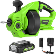 Load image into Gallery viewer, Cordless Drain Auger 24V - Ergonomic Design, 550 RPM for Effortless Clog Removal