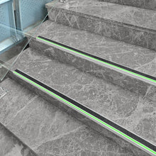 Load image into Gallery viewer, Aluminum Stair Nosing with Anti-Slip &amp; Glow Strip for Enhanced Visibility - 2pc