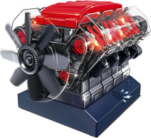 Load image into Gallery viewer, Build Your Own Working Mini V8 Engine Model Kit - 270 Parts for STEM Learning