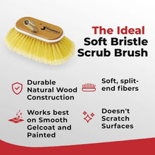 Load image into Gallery viewer, Attachable 6" Soft Bristle Deck Brush - Ideal for Fiberglass &amp; Painted Surfaces