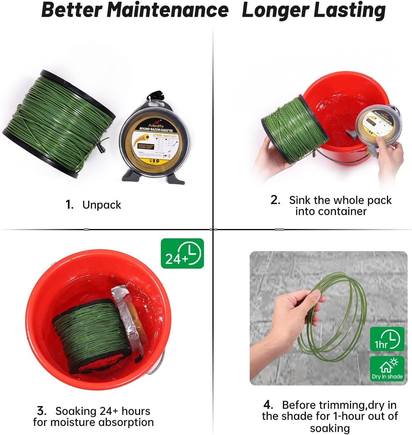 .095-Inch by 1536-ft Multi-Edge Heavy Duty Trimmer Line with Bonus Cutting Tools