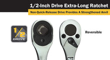 Load image into Gallery viewer, Mechanics-Grade 1/2-Inch Drive x 24-Inch Ratchet with Low Tooth Count for Torque
