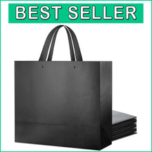 Load image into Gallery viewer, Elegant 12 Set of Embossed Black Gift Bags - Large 17.5x6x16 for Special Events