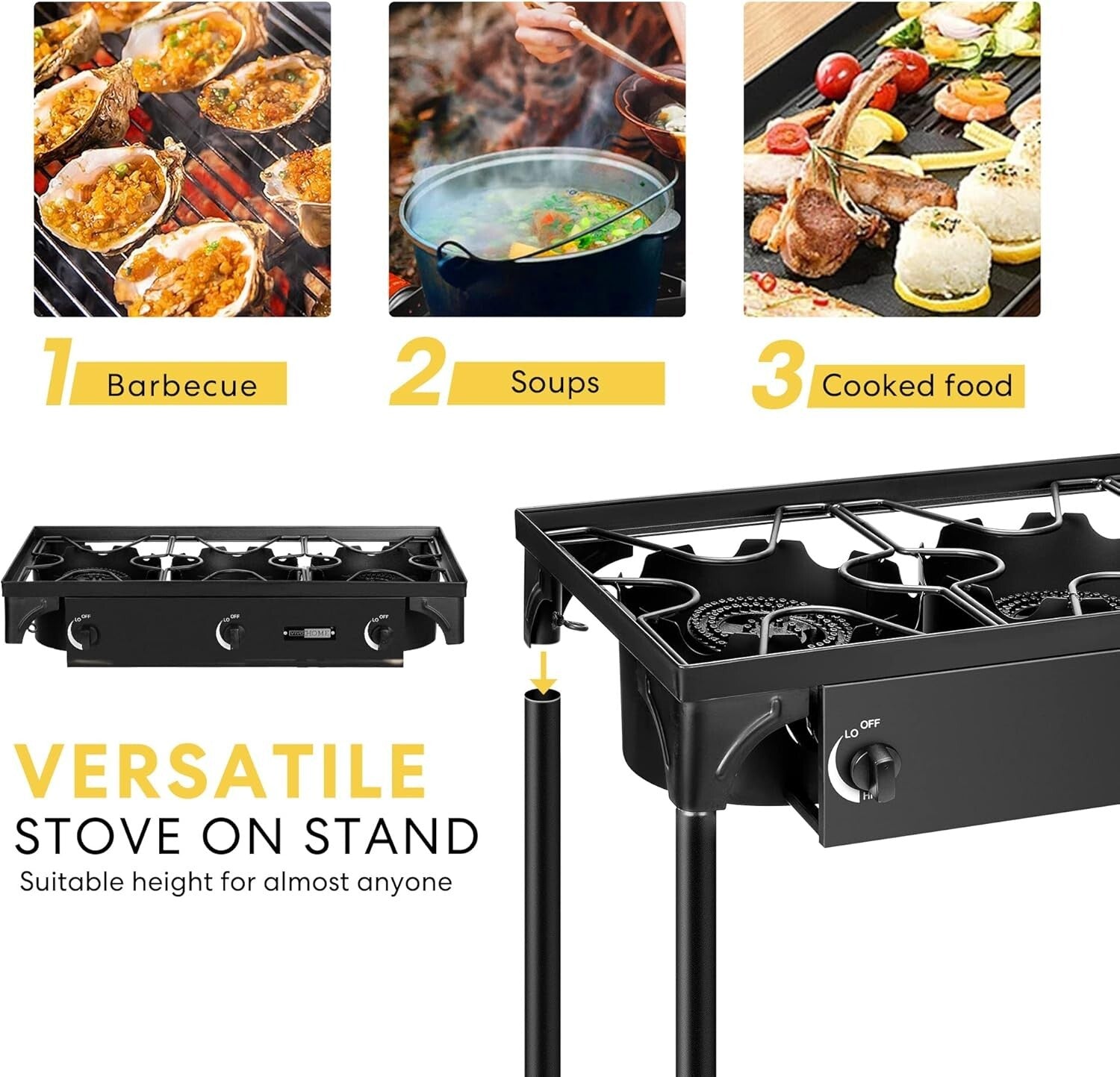 Multi-Functional Heavy-Duty Propane Stove – Ideal for Outdoor Events & Cooking