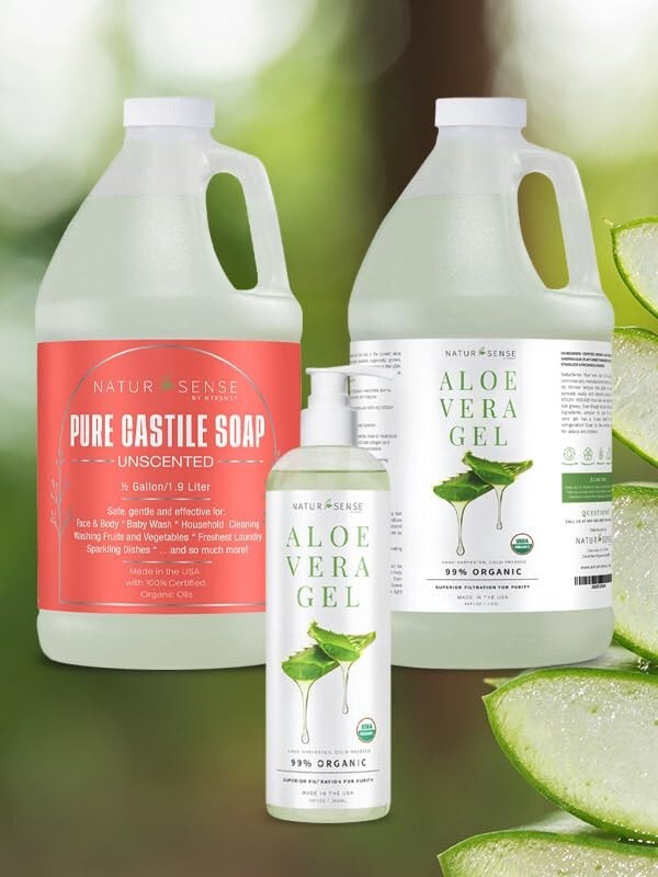 100% Pure Aloe Vera Gel - Unscented 64 oz for Acne, Dry Skin & Hair Nourishment