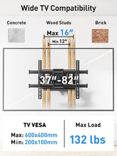 Load image into Gallery viewer, Full Motion TV Wall Mount for 37-82 Inch TVs - Tilt &amp; Swivel Articulating Design