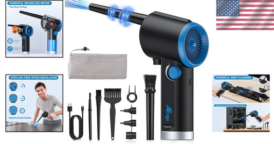 Cordless Electric Air Duster with Stepless Speed Control - Eco-Friendly Cleaning
