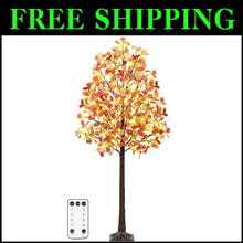 Load image into Gallery viewer, Stunning 6FT Fall Eucalyptus Tree with 130 Lights - Perfect for Indoors/Outdoors