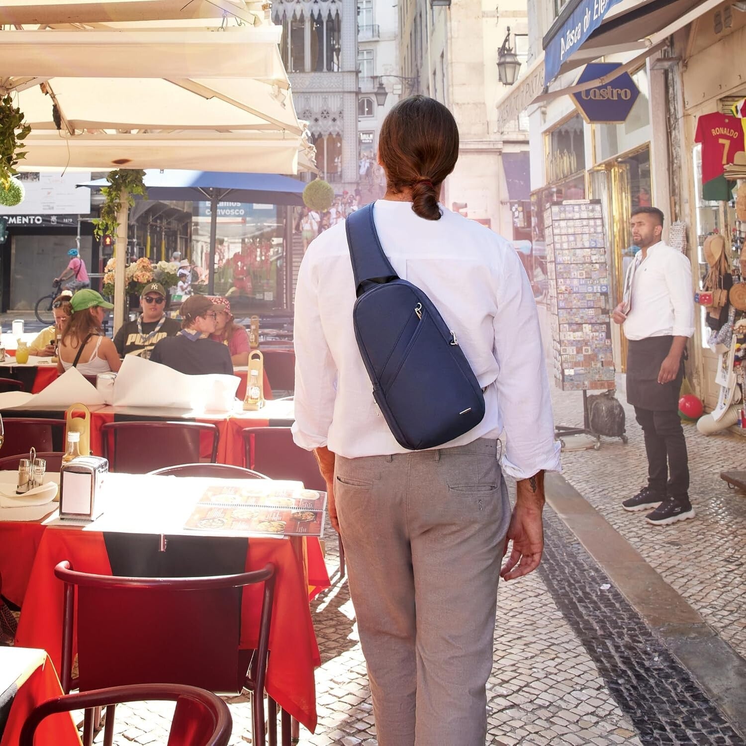 Stylish Anti-Theft Sling Pack with Slash-Resistant Features and Adjustable Strap