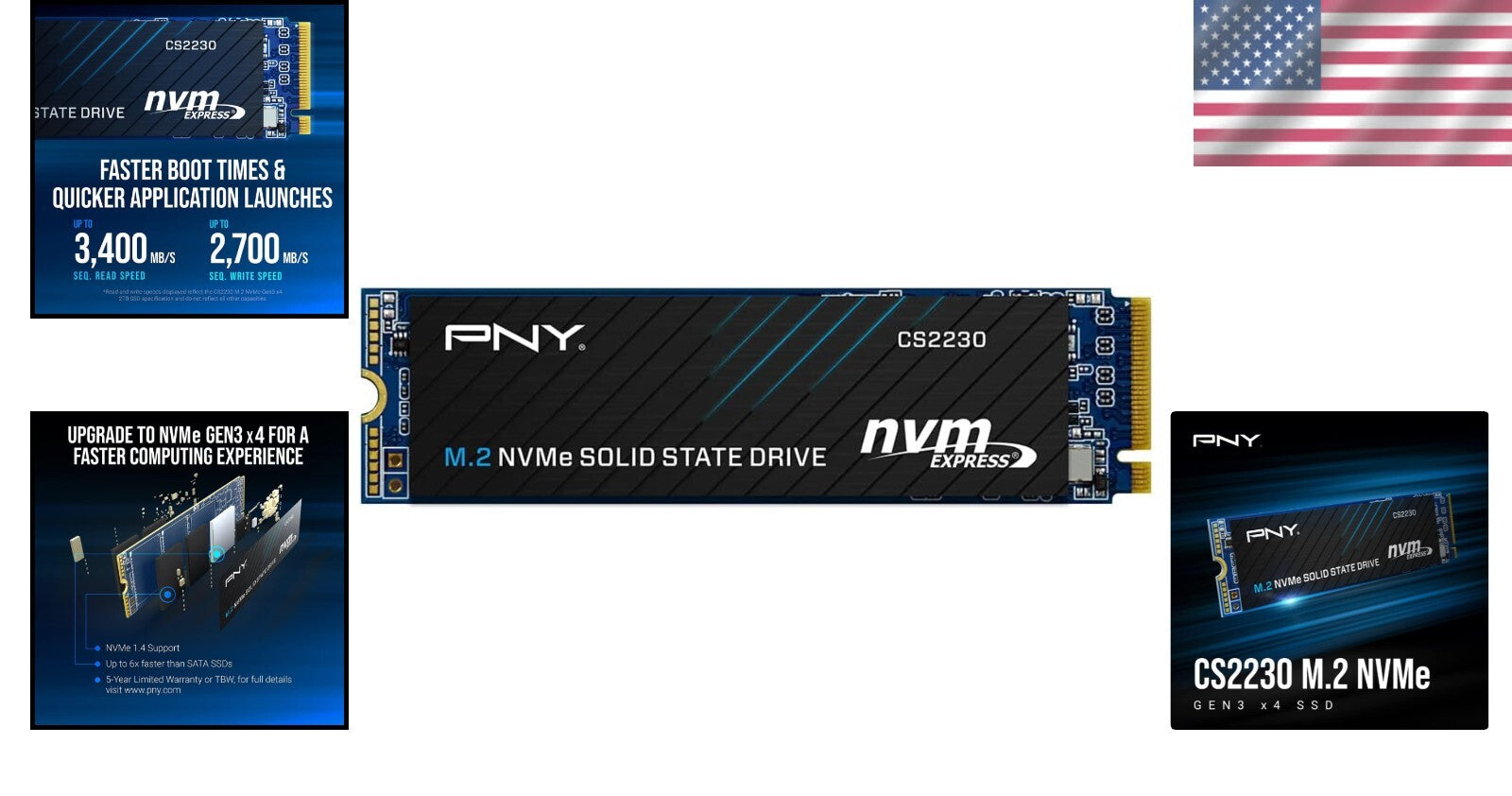 CS2230 1TB M.2 NVMe SSD - Compact and Durable Storage for Demanding Applications
