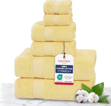 Load image into Gallery viewer, Ultra-Soft 100% Turkish Bath Towel Set - 6 Pcs Includes Hand &amp; Washcloths