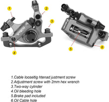 Load image into Gallery viewer, XTECH HB-100 Cable Pull Hydraulic Brakes - Lightweight Mountain Bike Calipers