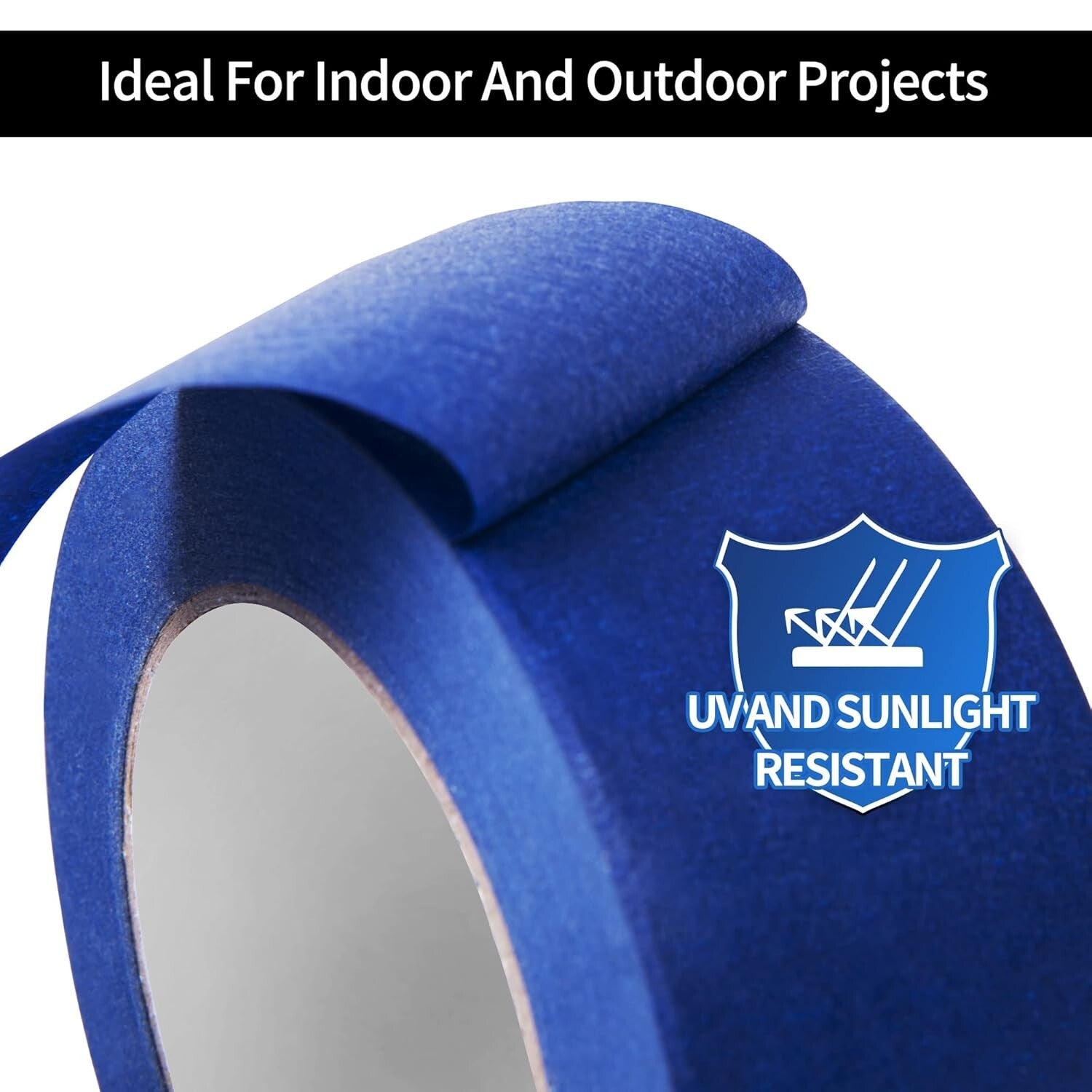 Multi-Surface Masking Tape - 1.88" x 60 Yard Rolls, UV & Sunlight Resistant