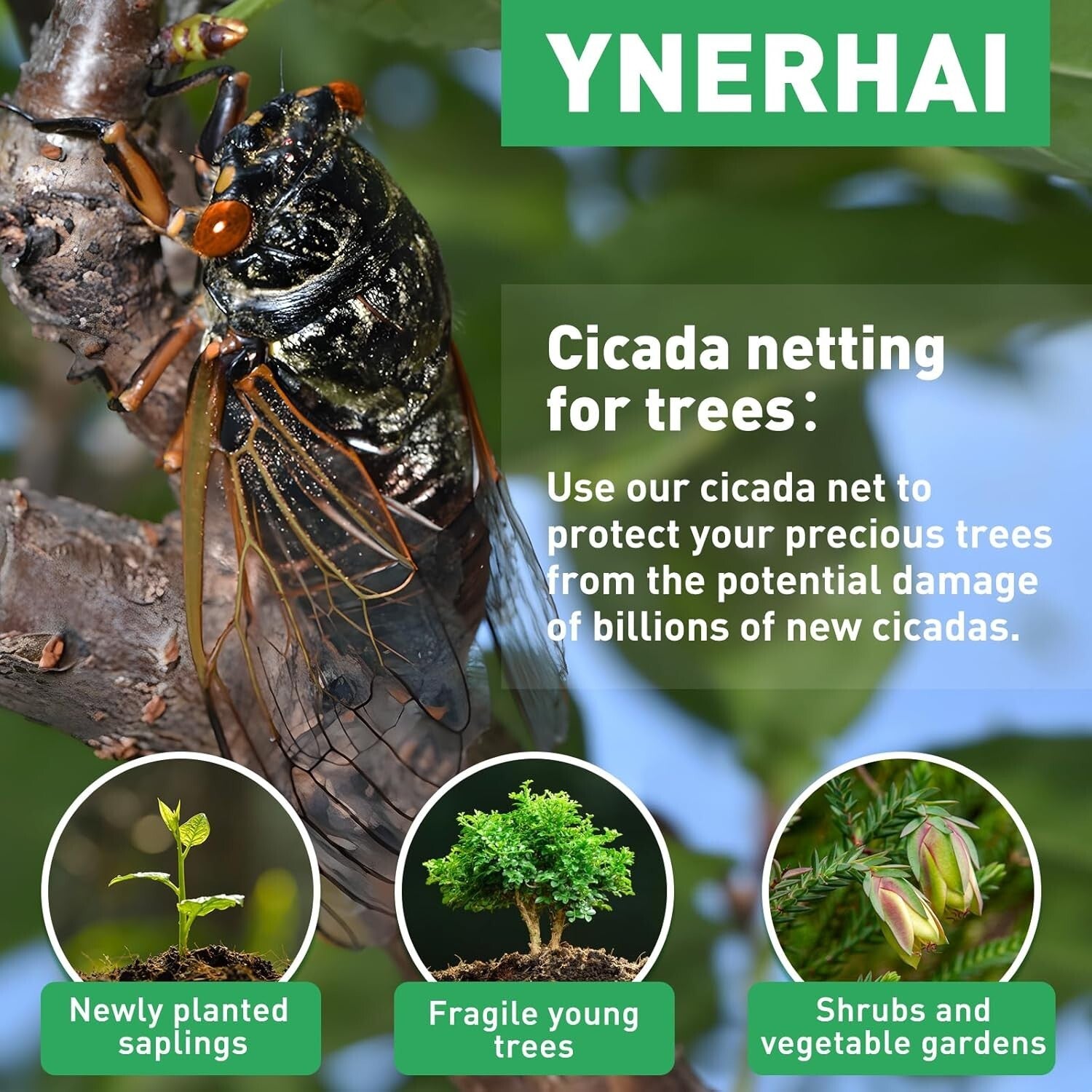 10x100FT Ultra-Fine Garden Mesh Netting for Fruit Trees & Vegetable Protection