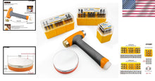Load image into Gallery viewer, Artisan Metal Stamps Set with Hammer &amp; Bench Block: Perfect for Custom Jewelry