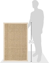 Load image into Gallery viewer, Natural Fiber Accent Rug - 2'6" x 4' Seagrass in Beige Border - Durable Design
