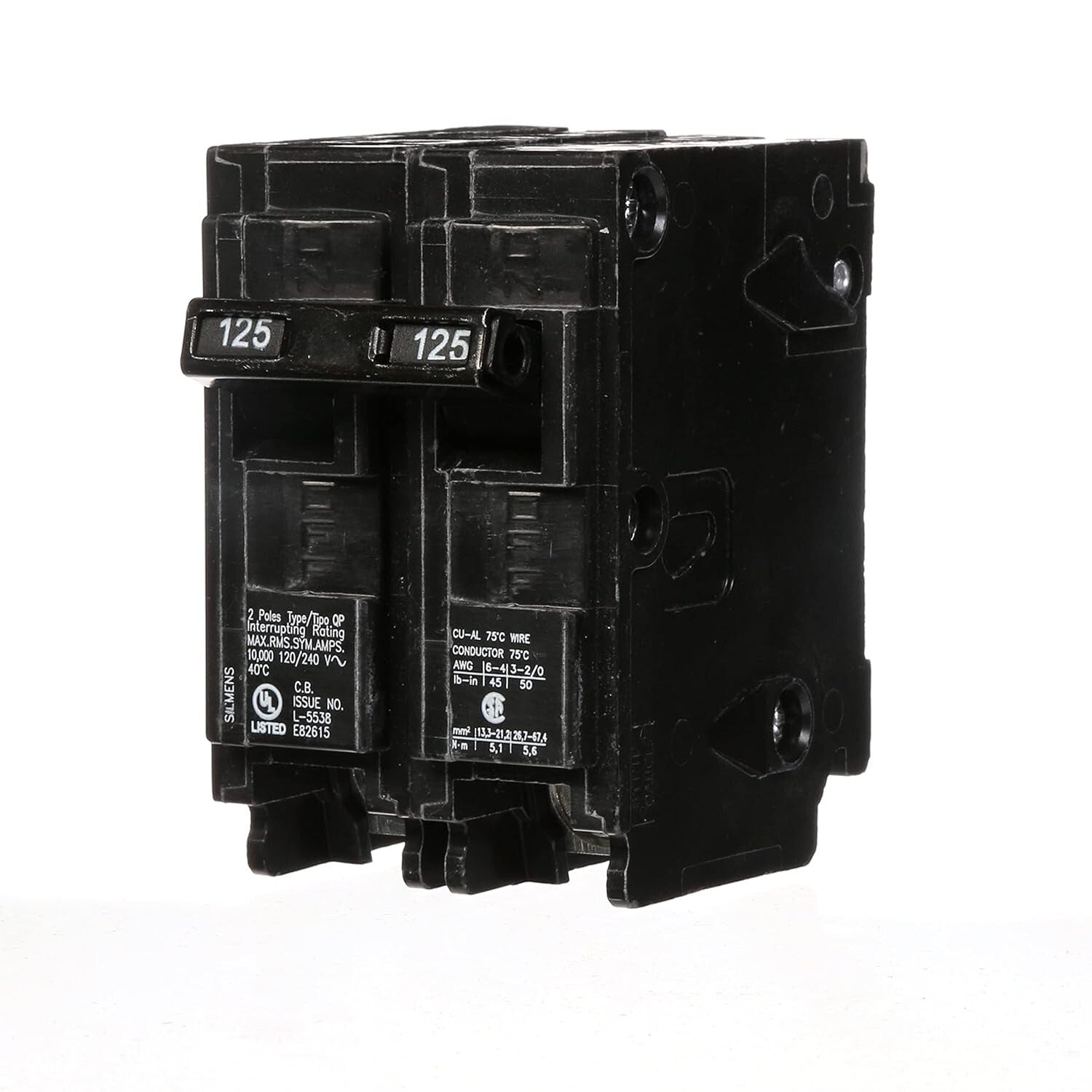 10,000 AIC Double Pole Circuit Breaker for Overload and Short-Circuit Protection