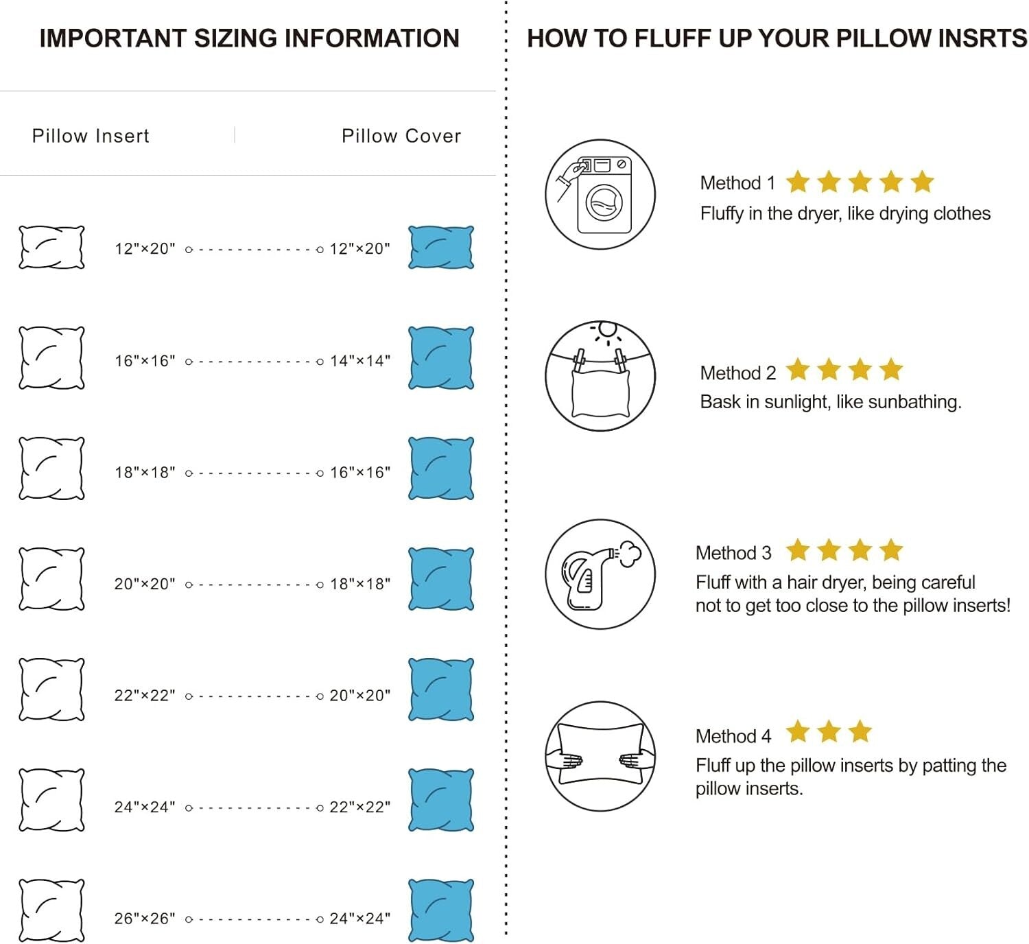 Decorative 24x24 Outdoor Pillow Inserts - 4 Pack Microfiber for Style & Comfort