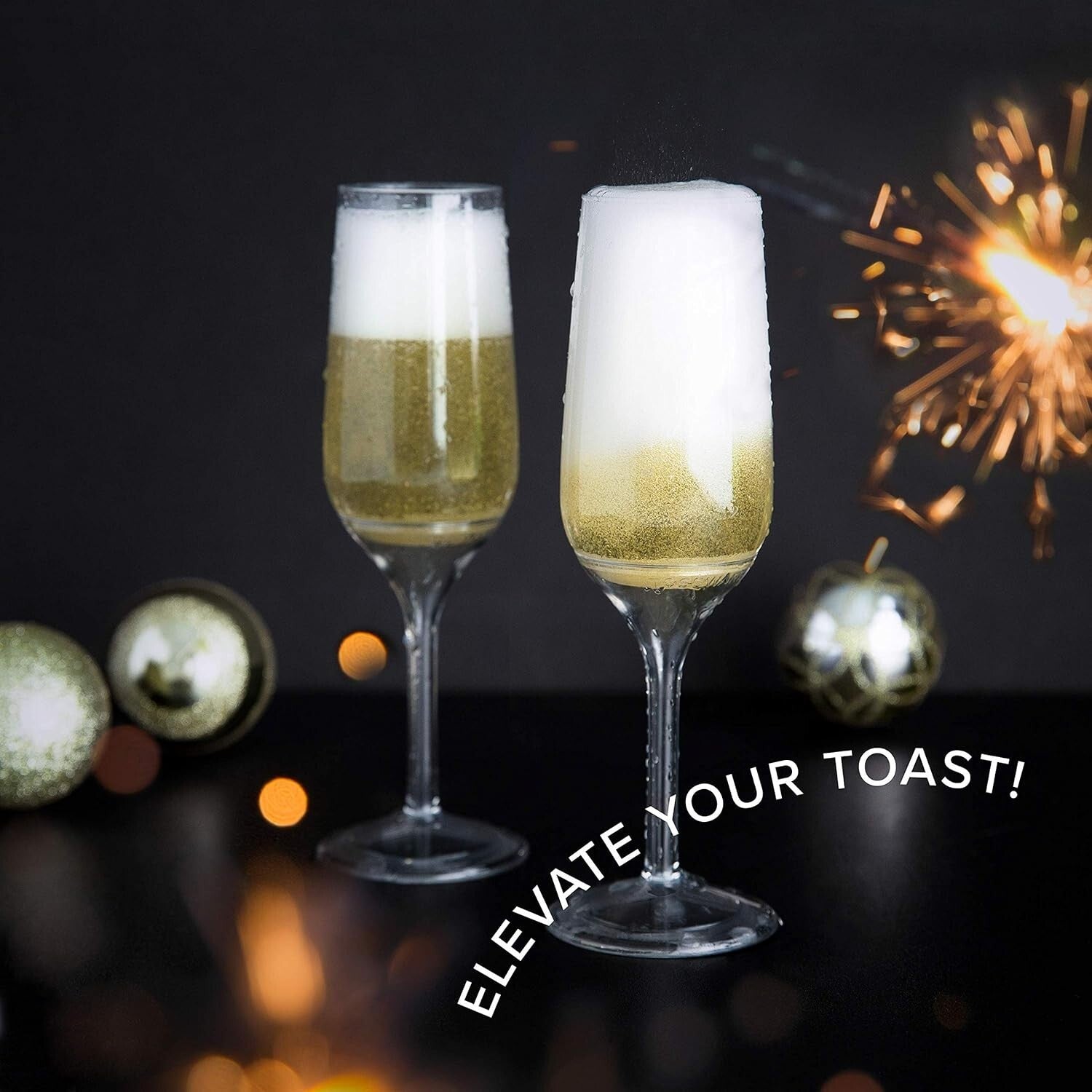 Set of 48 Unbreakable, Crystal Clear Champagne Flutes - 6oz Premium Quality