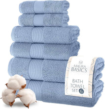 Load image into Gallery viewer, Plush and Absorbent Bath Towel Set - 2 Bath Towels, 2 Hand Towels, 2 Washcloths