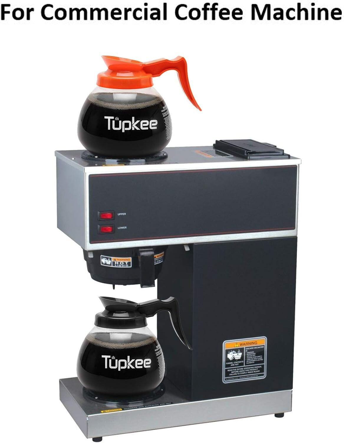 Ergonomic 12-Cup Coffee Decanter - Shatter-Resistant with Non-Scratch Brush