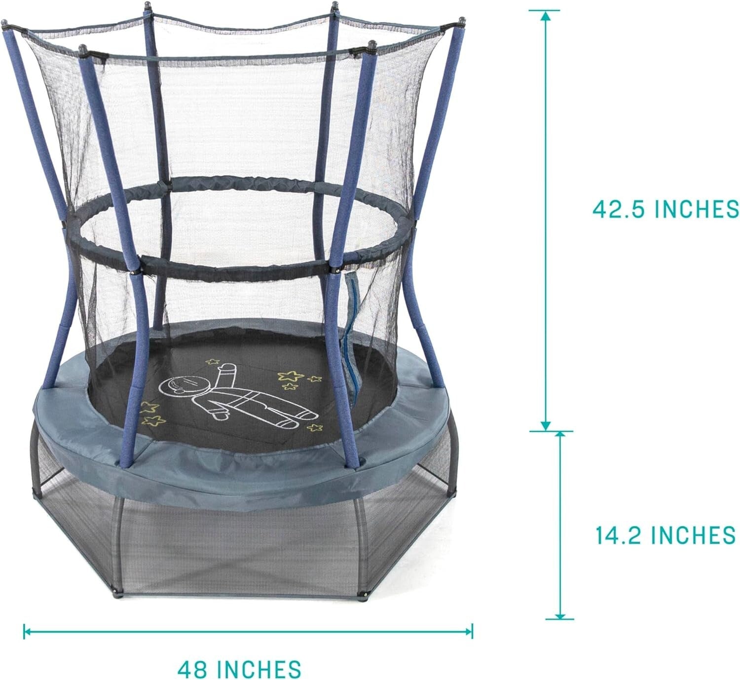 Interactive Kids Mini Trampoline with Foam Pad - Perfect for Imaginative Play