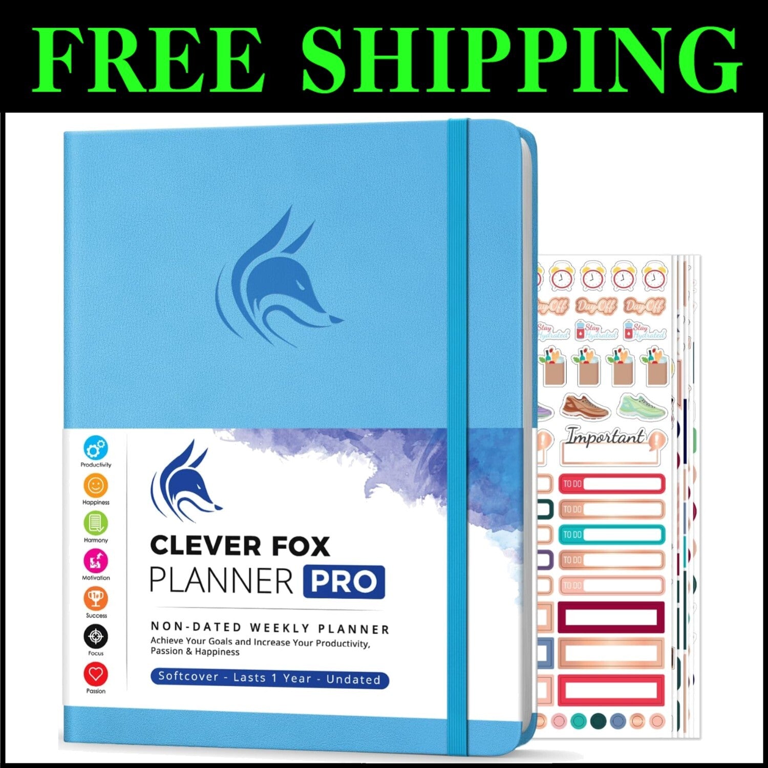 Weekly & Monthly Life Planner PRO - Undated Organizer to Boost Productivity