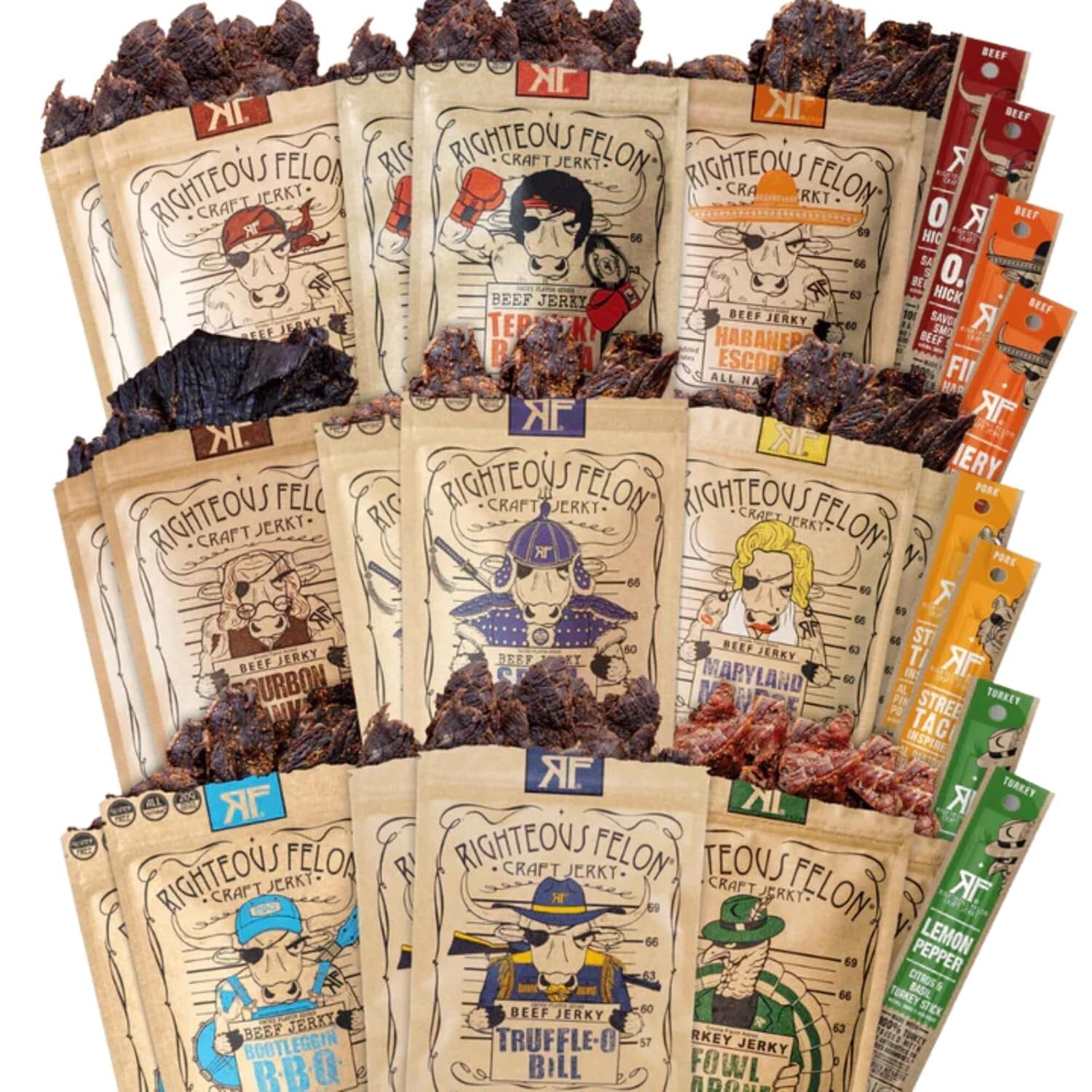 Noah's Ark 26-Pack: Low Carb Beef Jerky & Meat Sticks Variety for Any Occasion