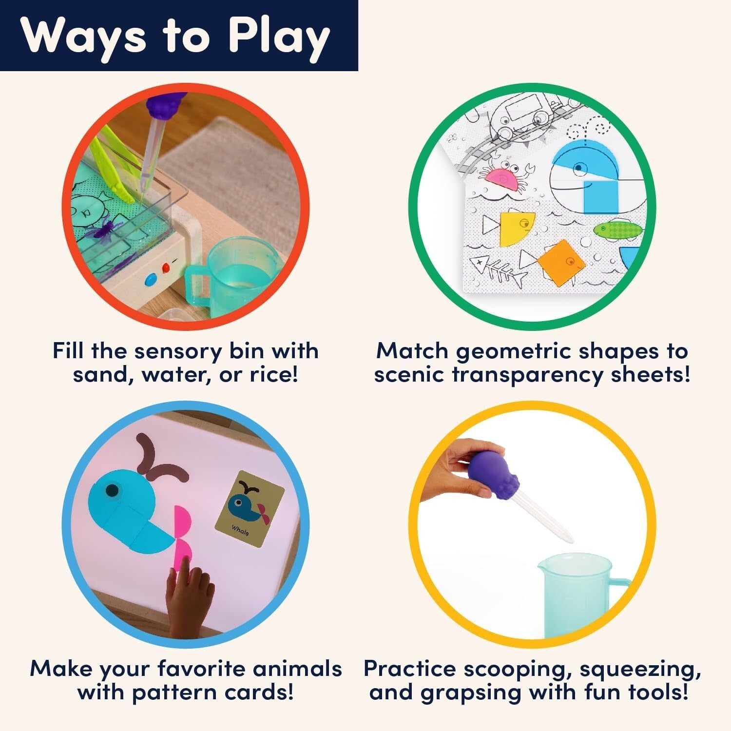 Bright Explorer Light-Up Board – Interactive 79-Piece Geometry & Sensory Set