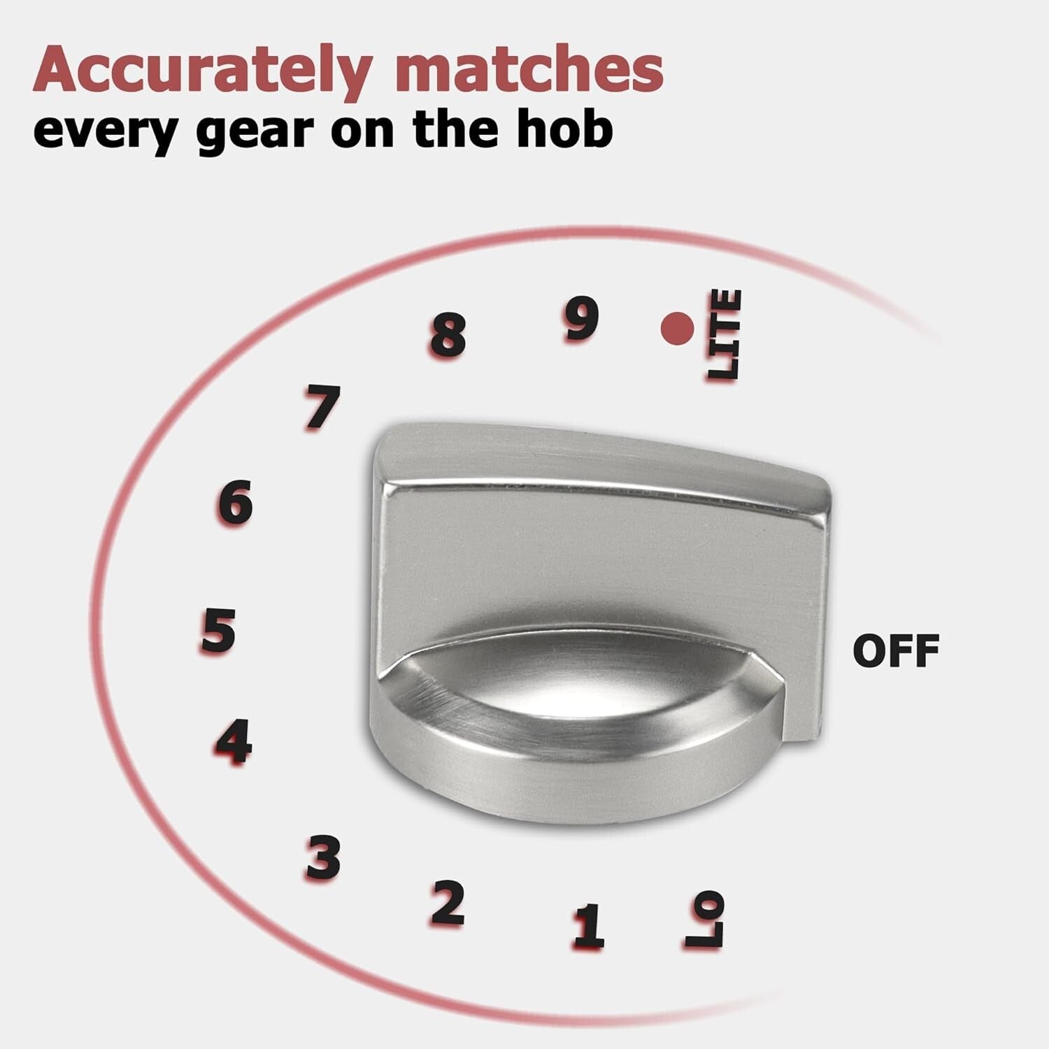 Durable 5-Pack Burner Control Knobs for GE, Kenmore & Hotpoint - Easy Install