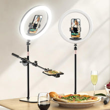 Load image into Gallery viewer, Professional 12” Ring Light with 10 Brightness Levels &amp; Phone Stand for Creators