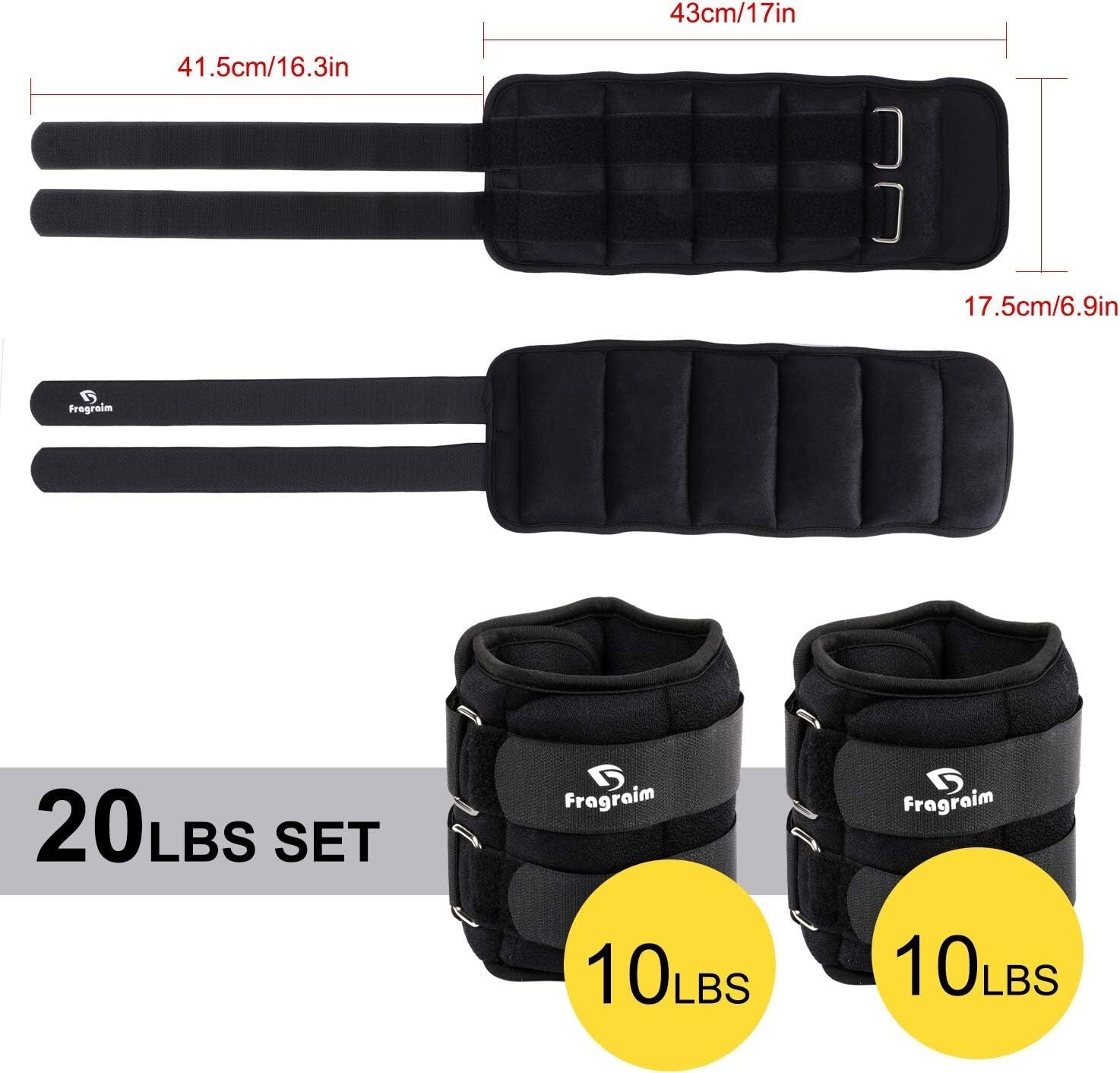 High-Performance Ankle Weights for Strength & Rehabilitation - Pair Available