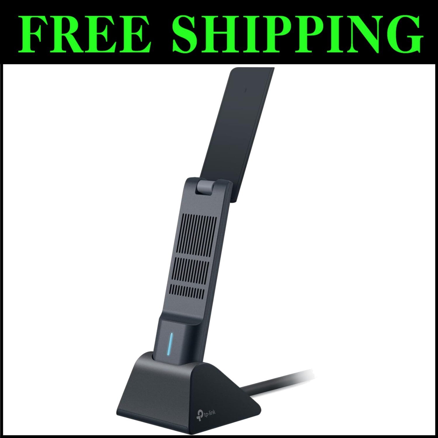 Compact WiFi 6E USB Adapter - Tri-Band, Ultra-Low Latency for Gamers & Streamers