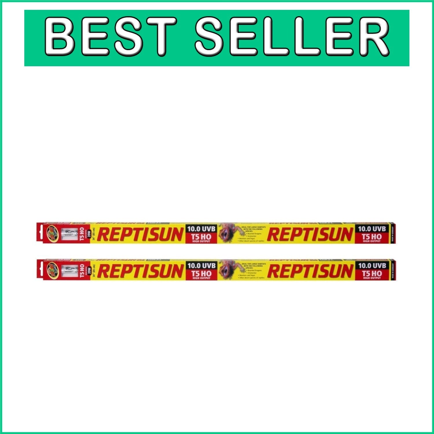 Reptisun 10.0 T5-HO 39W Full Spectrum Lamps - Ideal for Reptile Habitats