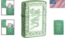 Load image into Gallery viewer, Refillable High Polish Green Brass Pocket Lighter - Perfect Gift Collection